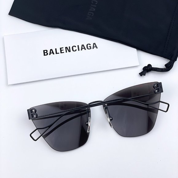 Balenciaga Dark Gray Rimless Sunglasses main image 12